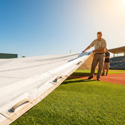 Baseball Field Tarp – Green – 175gsm Heavy Duty – Outdoor Protection