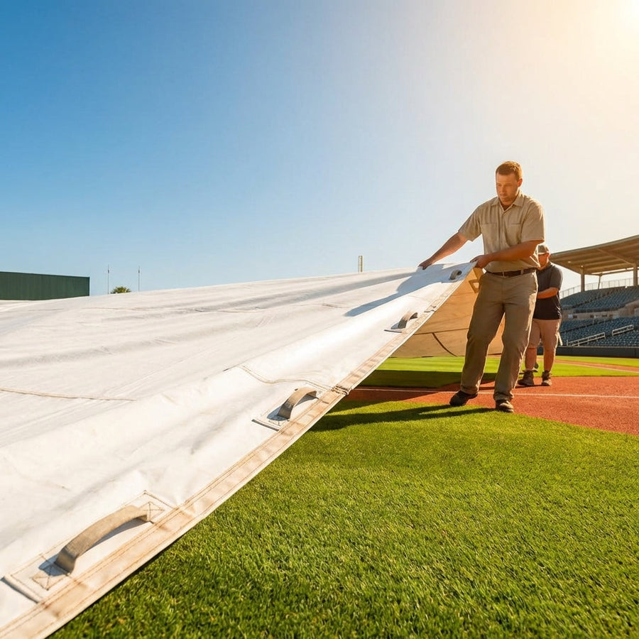 Baseball Field Tarp – Green – 175gsm Heavy Duty – Outdoor Protection