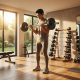 Rubber barbell weights with cast iron core for gym and home use - product detail