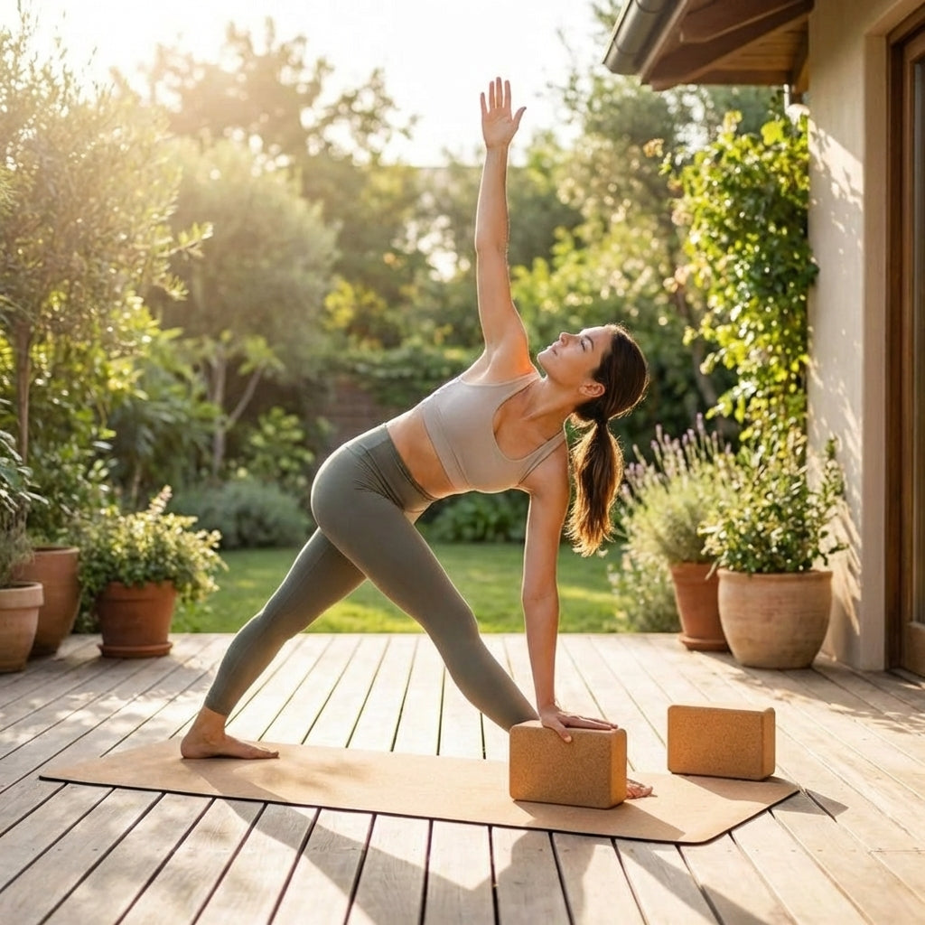 Eco-friendly cork yoga block for enhanced stability - product detail