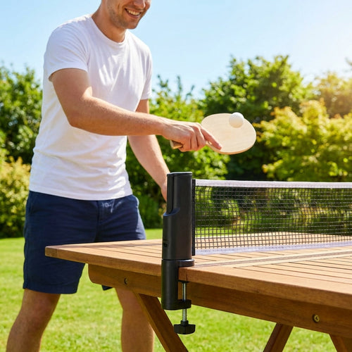 Retractable Table Tennis Net – 2m Max Width – Polyester Cotton – Indoor/Outdoor Use