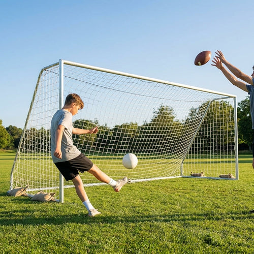 Aluminium Football Goal – 12x6ft – Weatherproof – Youth Sports