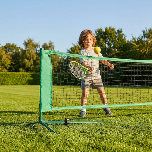 Mini Tennis Posts – 86cm Green – Steel with Brass Winder – Indoor & Outdoor Courts