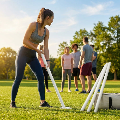 Rounders Poles – 4 Pack – PVC – Indoor & Outdoor Use