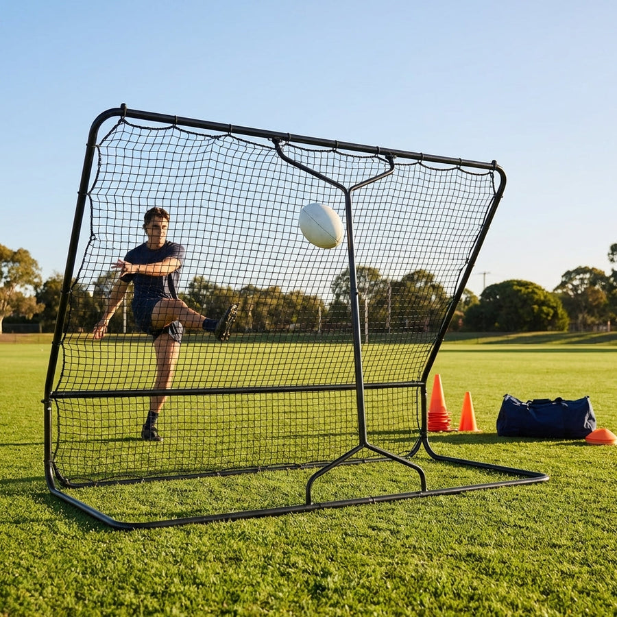 Aussie Rules Football Rebounder – Small/Large – Galvanised Steel – Training Aid