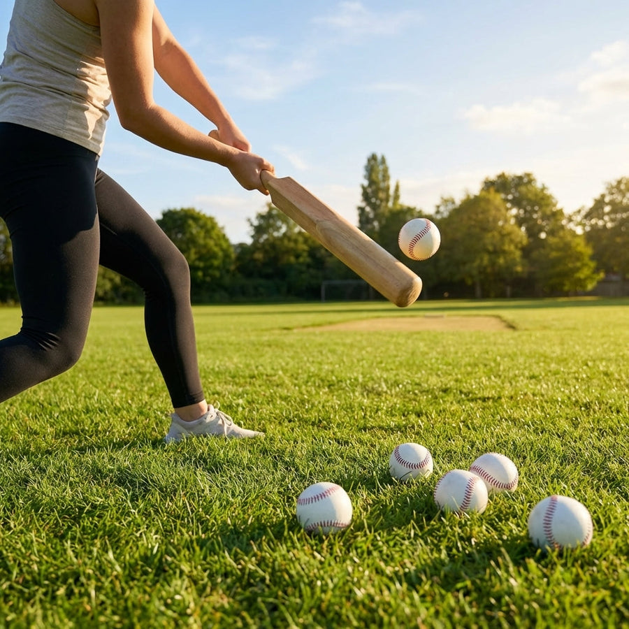 Rounders Match Balls – White/Red – Traditional Leather – Schools & Clubs