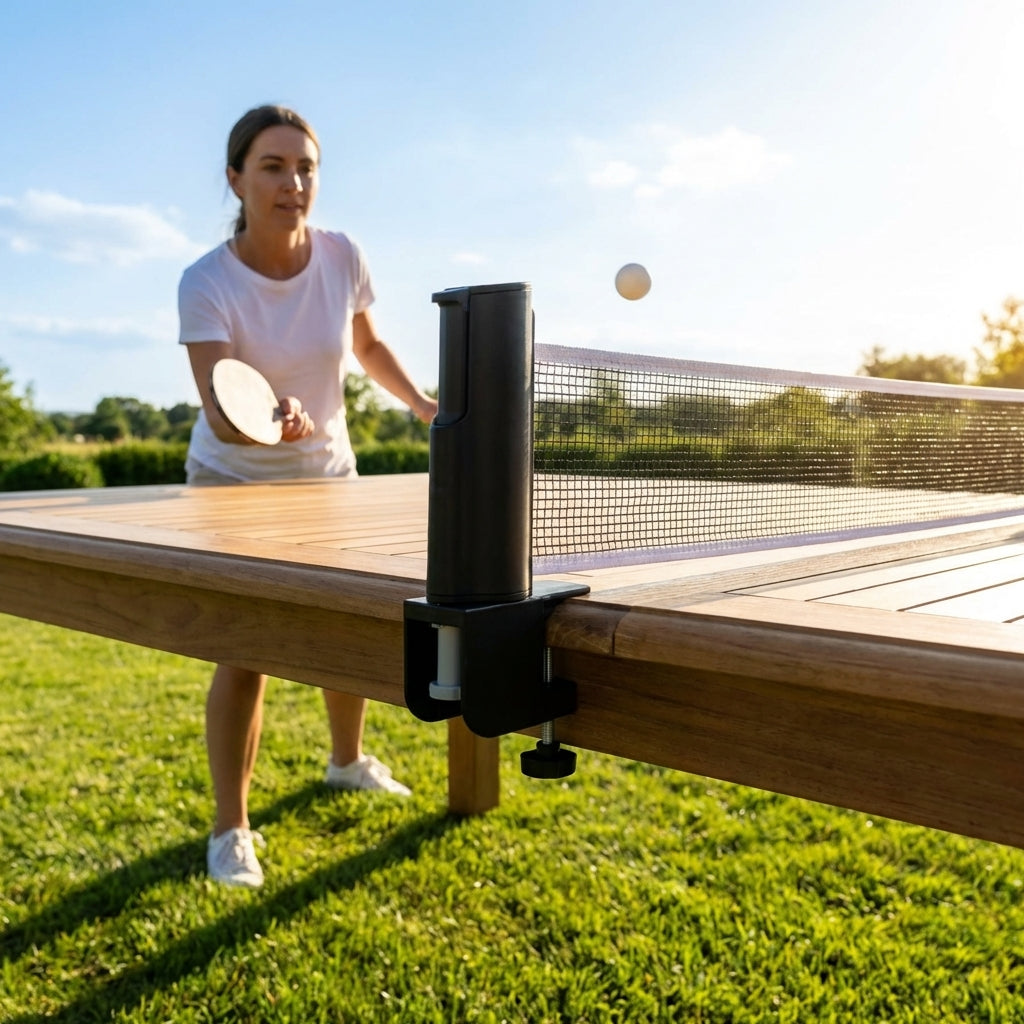 Retractable table tennis net with polyester cotton material - product detail