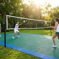 Badminton court floor tiles with custom colours, UV treated for durability