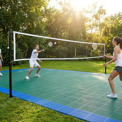Badminton Court Floor Tiles – Custom Colours – UV Treated Modular System – Indoor/Outdoor Use