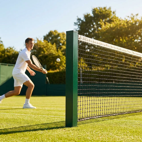 Steel Tennis Posts – Green or Black – Rust-Resistant – Indoor/Outdoor Courts