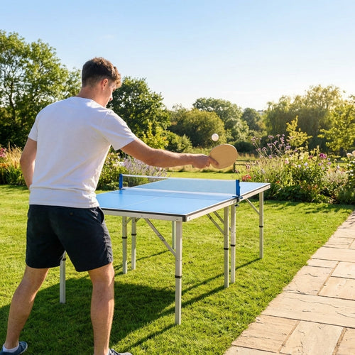 Table Tennis Table – 6ft x 3ft – Aluminium Frame – Indoor/Outdoor Use