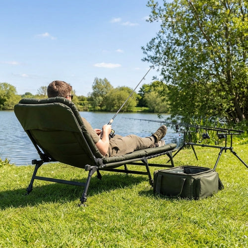 Fishing Bed Chair – 206cm – Fire-Resistant 600D Oxford – Carp Angling