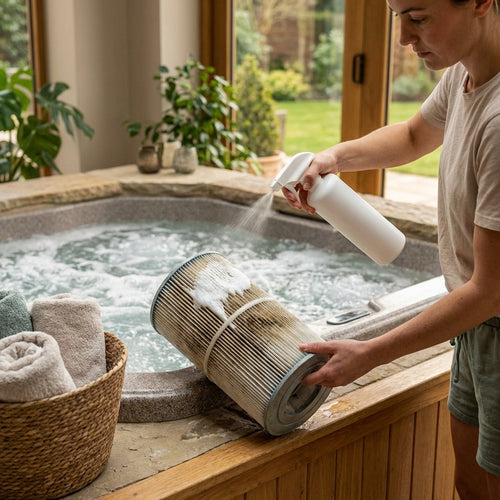 Hot Tub Instant Filter Cleaner – 1L – Chemical Solution – Domestic Use