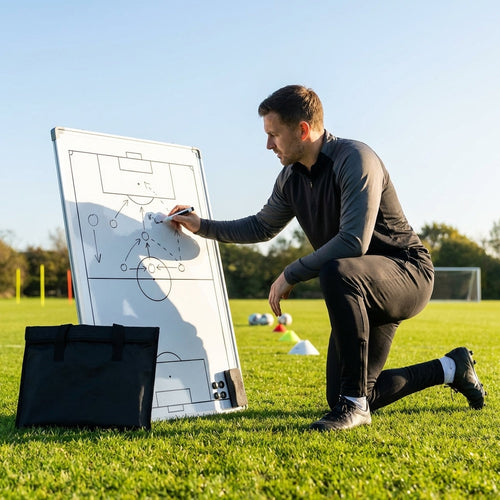 Double-Sided Coaching Whiteboard – 90cm x 60cm – Aluminium Frame – Classroom & Sports