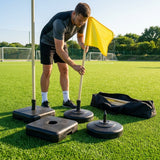 Corner flag bases in black rubber for sports pitches - product detail