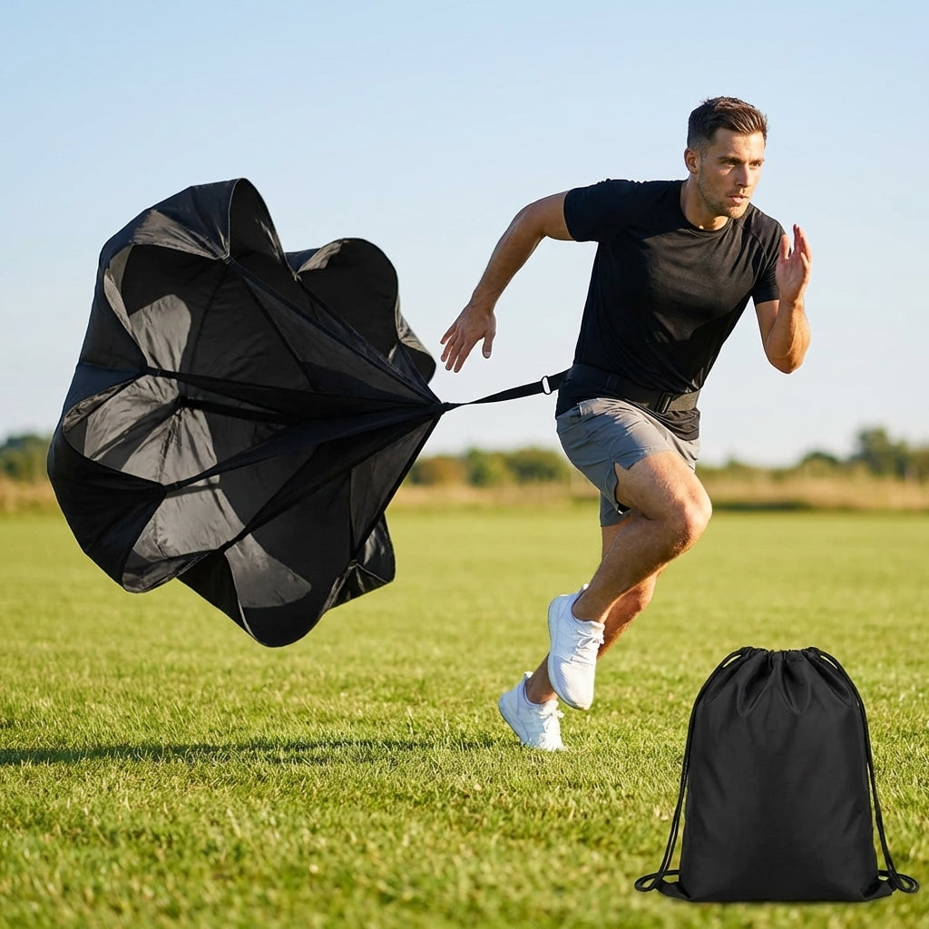 Black and white ice hockey speed chute for training - product detail