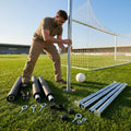 Steel net support stanchions for stadium football goals - product detail