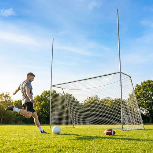 Steel Goal Posts – 15x7 – Galvanised Steel – Multi-Sport Use