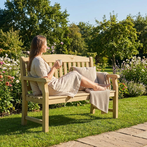 Wooden Garden Bench – Natural – Pressure Treated Timber – Outdoor Seating