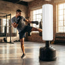 Freestanding Punch Bag – 6ft Black/White – Microfibre Leather – Home & Gym Use