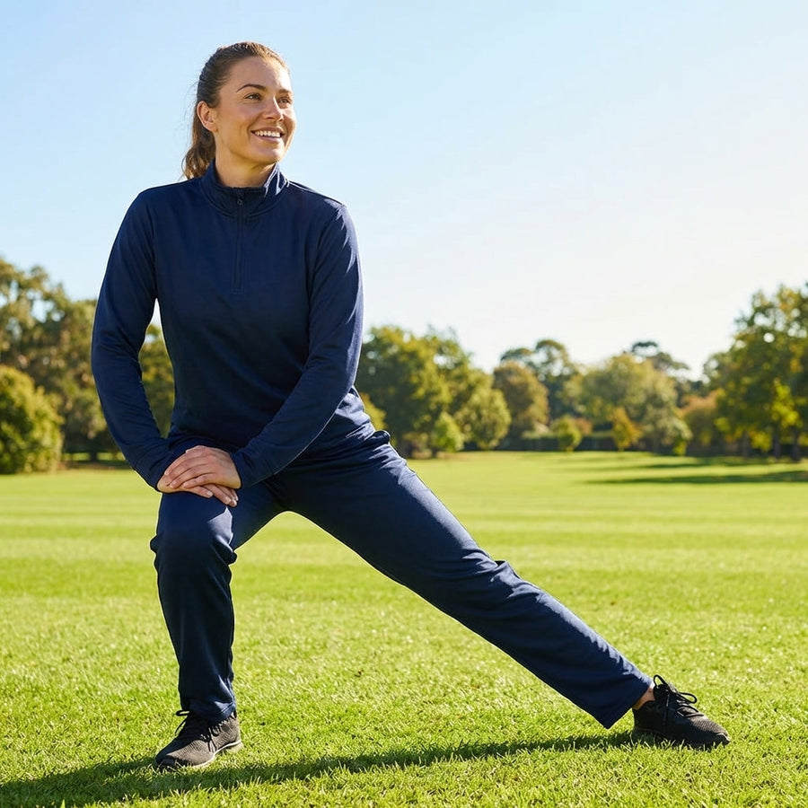 Women's Quarter Zip Tracksuit – 5 Sizes – Lightweight Polyester – Athletic Wear