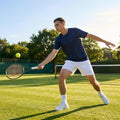 Men's tennis shirt in polyester, available in multiple sizes