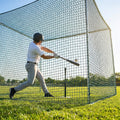 Baseball batting cage net made of durable knotless twine - product detail