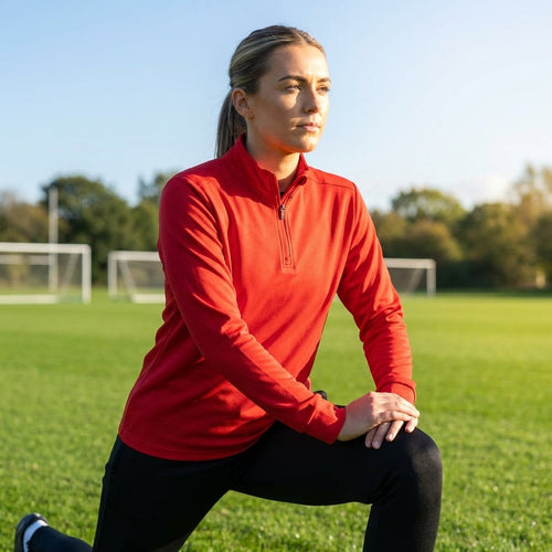 Women's Quarter Zip Tracksuit – 5 Sizes – Lightweight Polyester – Indoor/Outdoor Comfort