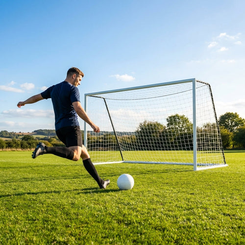 Aluminium Folding Football Goal – 24x8ft – Heavy-Duty – Stadium Use
