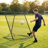 Large football rebound net with galvanised steel frame for training