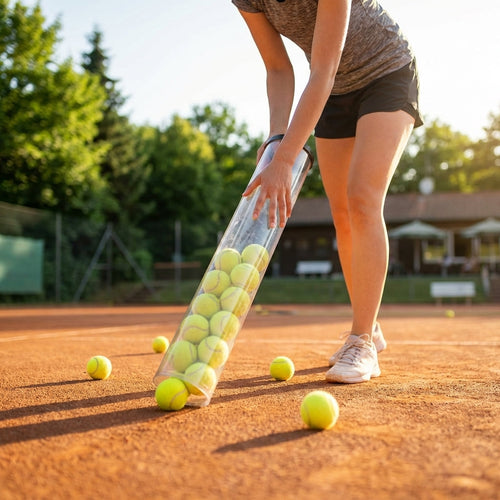 Tennis Ball Pick-Up Tube – Transparent – PVC & Rubber – Tennis Courts