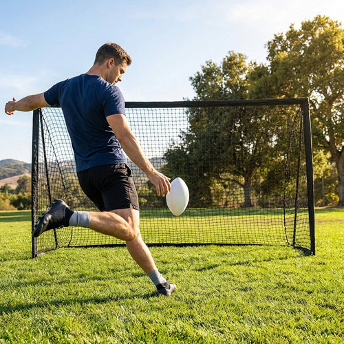 American Football Kicking Net – 7ft x 3.2ft – Steel & Twine – Garden & Training