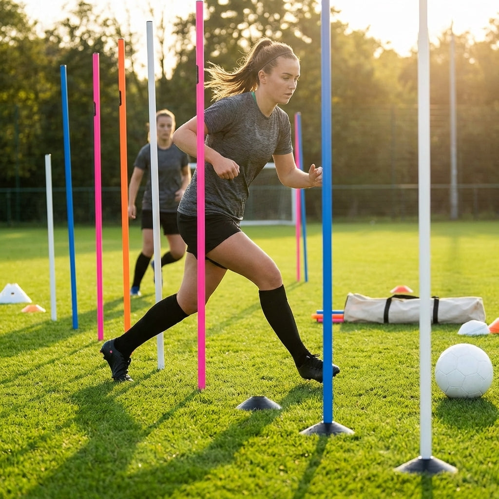 Slalom training poles in vibrant colours for sports practice - product detail