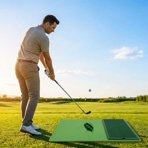 Golf Swing Training Mat – 34cm x 66cm – Nylon & Rubber – Indoor/Outdoor
