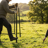 Archery netting poles 9ft powder coated steel for archery clubs - product detail