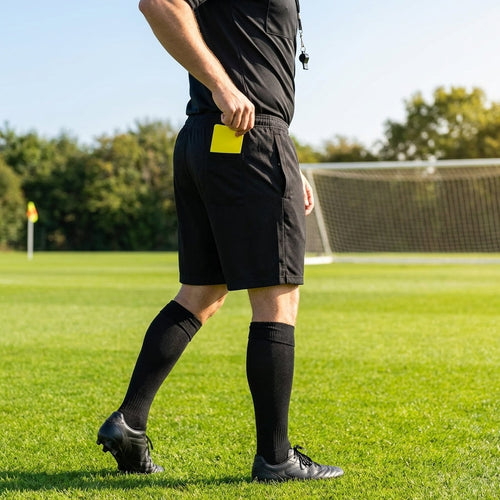Football Referee Shorts – Black – Polyester – Match Officials