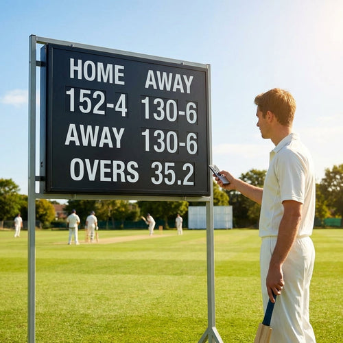 Electronic Cricket Scoreboard – 1.5m x 1.5m – LED Display – Club Use