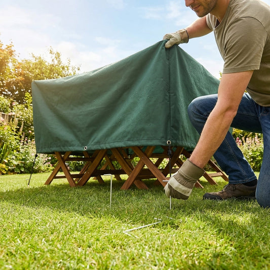 Waterproof garden furniture covers made from PU coated Oxford fabric - product detail
