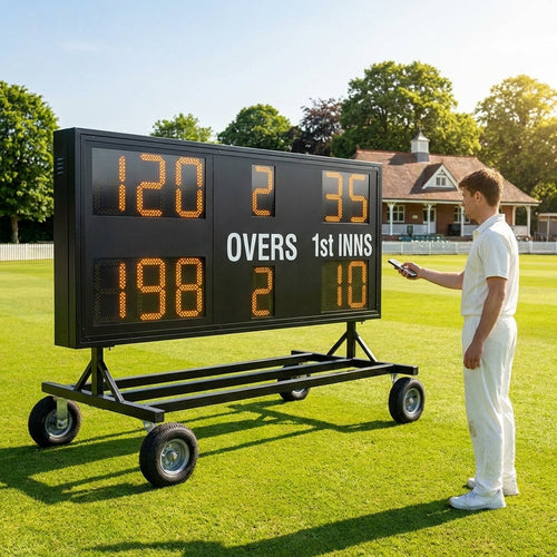 Electronic Cricket Scoreboard – 3m Wide – Aluminium – Professional Use