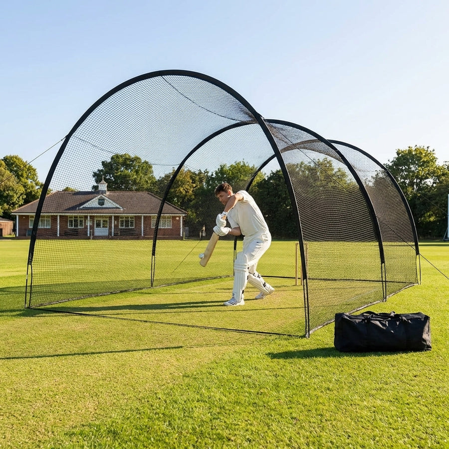 Pop-Up Cricket Batting Net – Multiple Sizes – Fibreglass & Polyester – Club & Garden Use