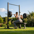 Home Gym Squat Set with Olympic Barbell and Weights