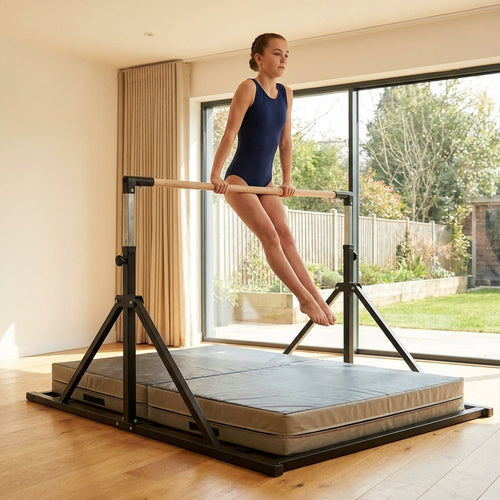 Gymnastics Training Bar – Adjustable – Steel & Beech – Home & Club Use