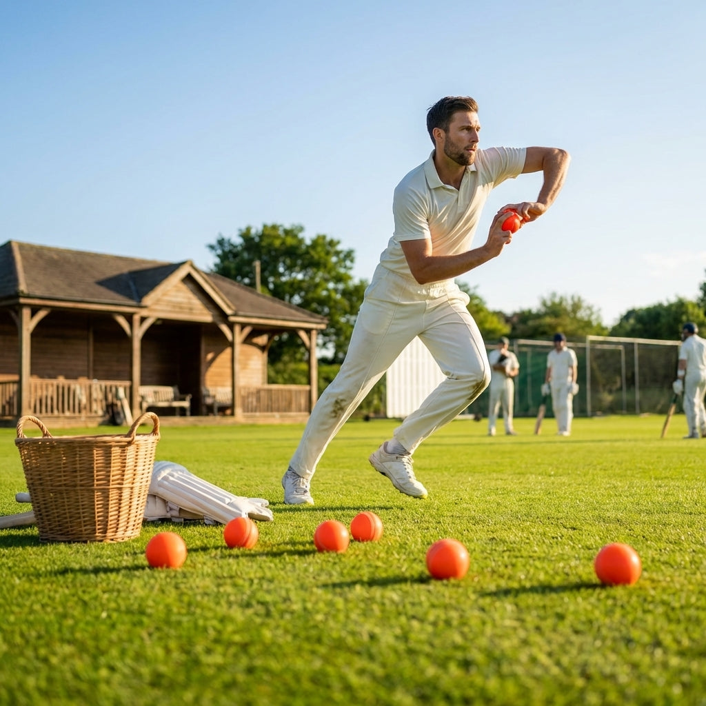 Cricket wind balls in high-visibility orange and pink for training - product detail