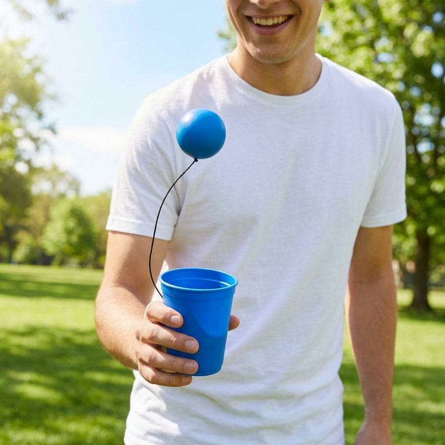 Plastic Cup & Ball Game – Multi-Colour – Durable Plastic – Indoor/Outdoor Fun