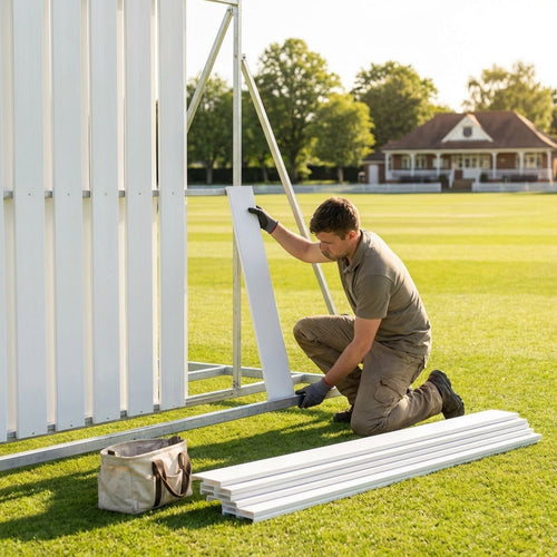 Replacement Sight Screen Slats – White/Black – HDPP Material – Cricket Grounds
