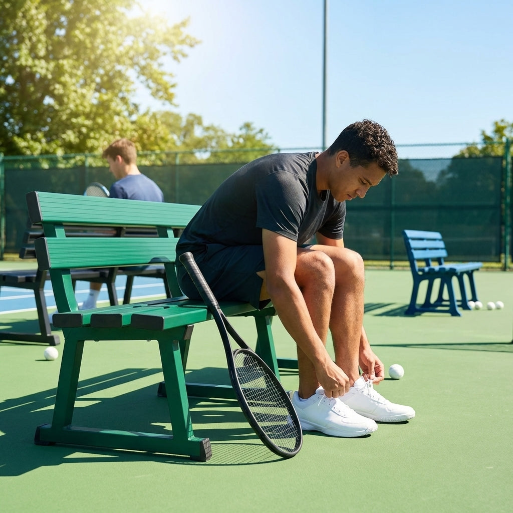 Tennis Court Bench in Aluminium for Sports Facilities - product detail