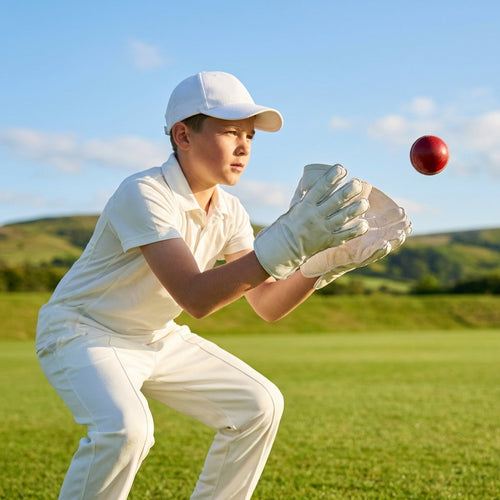 Junior Wicket Keeper Gloves – 19cm – PU Leather – Youth Cricket