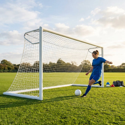 Aluminium Football Goal – 16ft x 7ft – Weatherproof Frame – Junior Matches