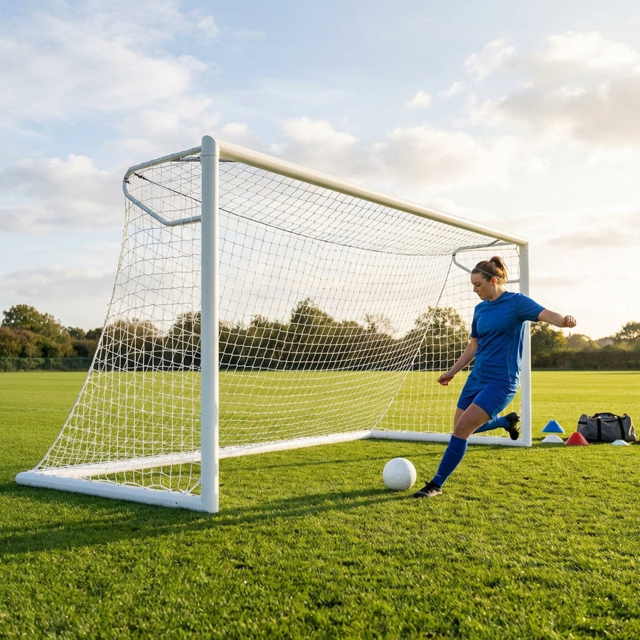 Aluminium Football Goal – 16ft x 7ft – Weatherproof Frame – Junior Matches