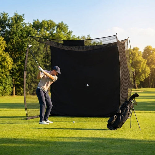 Pop-Up Golf Driving Net – 8ft x 8ft x 8ft – Steel & Fibreglass – Outdoor Garden Practice